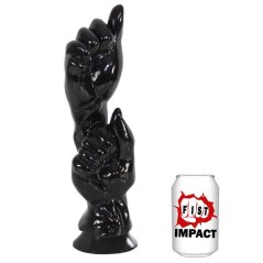 Černé fisting dildo - Two Hands (32 x 9 cm)