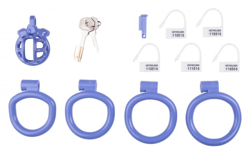 Pánsky pás cudnosti - Lyfy modrý (4 x 3,3 cm)