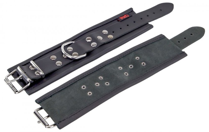 Kožené putá na ruky "The Red" čierna - gb13422