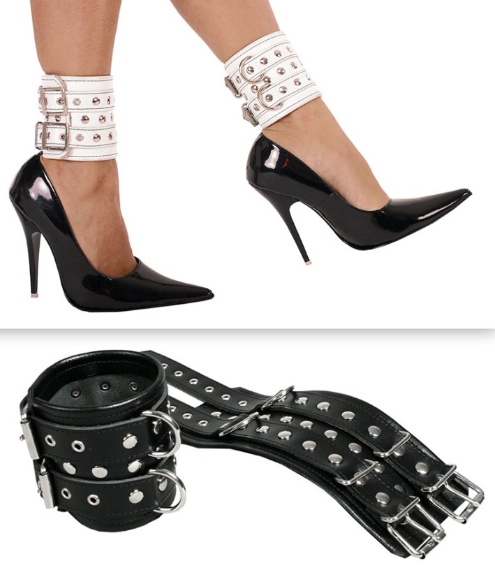 Extra široké kožené putá na nohy