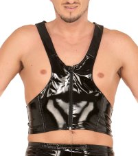 Lakované tielko s vykrojenými lopatkami - detail