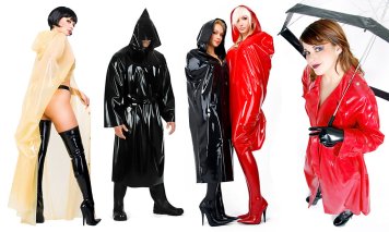 Latex sexy capes