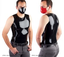 Pánské latexové triko bez rukávů Pánské latexové triko bez rukávů