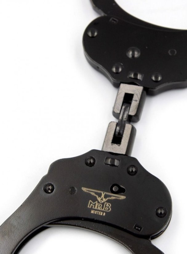 Profesionálne kovové putá v čiernej farbe