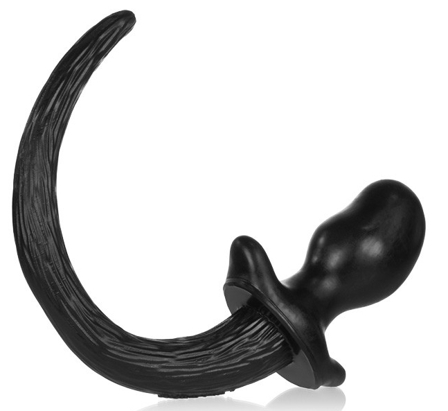 Análny kolík - psí chvostík OB čierny S (8 x 4 cm) - gb28860