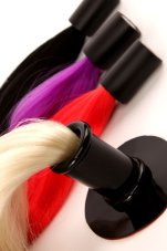 Hair ponytail for latex masks - attachment method