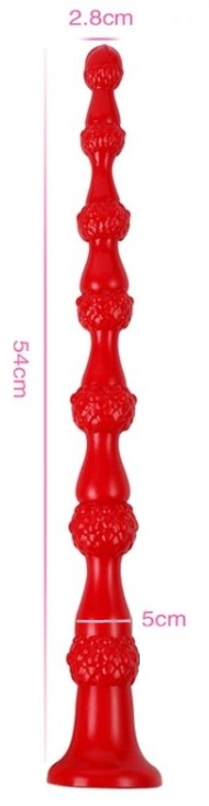 Long Dildo Beads Reptil 50 x 5 cm - gb12231