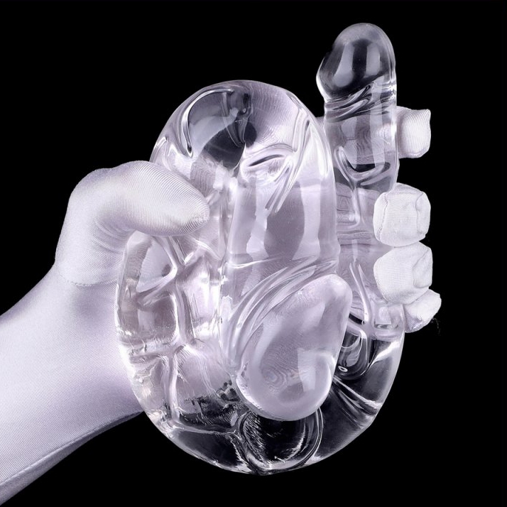 Double Dildo Transparent U Jelly XL 19 x 5 cm - gb27393