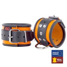 Leather Hand Restraints "The Red" Orange-Black - gb29466
