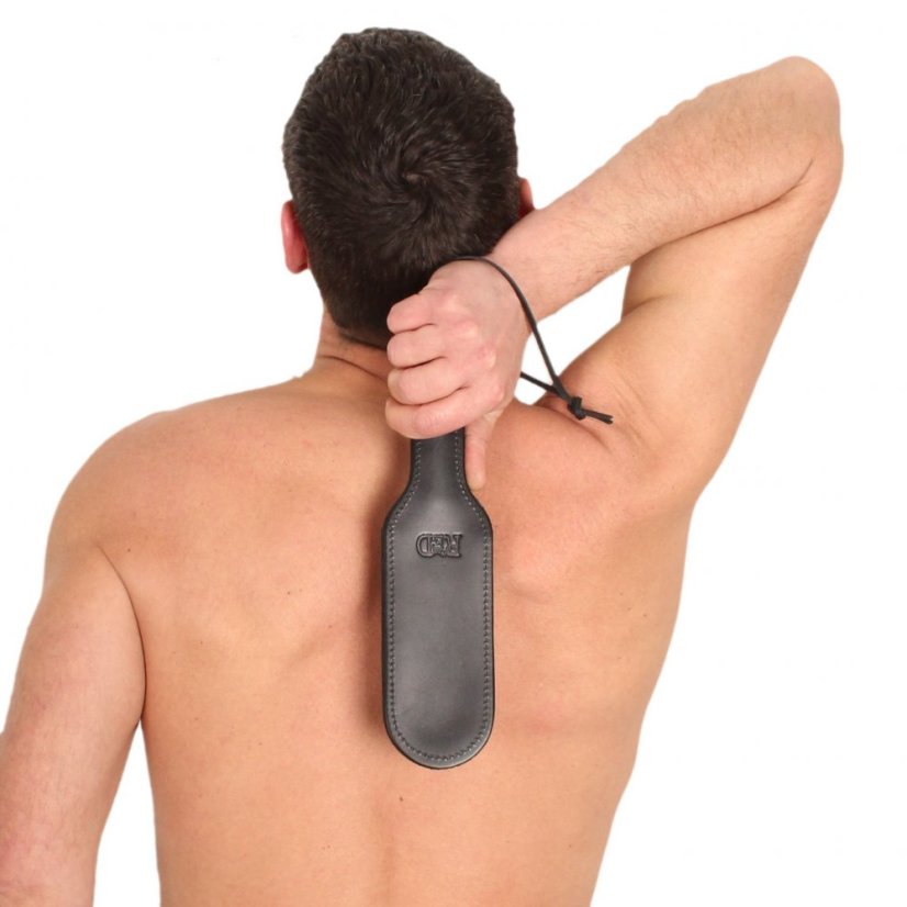 Zaoblená kožená plácačka - 31 x 7 cm