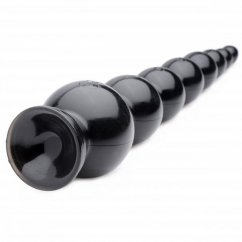 Černé kuličkové dildo - Long Beaded Hose (50 x 6,3 cm)