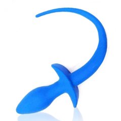 Anální kolík - psí ocásek KP modrý (7,5 x 3 cm) - gb23190