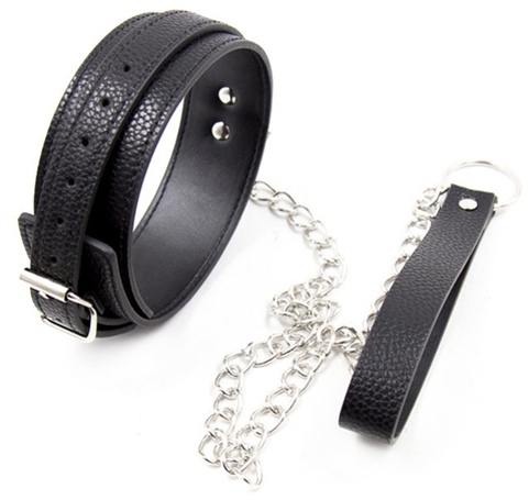 Obojok s vodítkom zo syntetickej vzorovanej kože