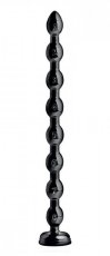 Černé kuličkové dildo - Beaded Thick Anal (50 x 3,8 cm)