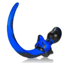 Anální kolík - psí ocásek OB černo-modrý L (11,5 x 6 cm) - gb27677