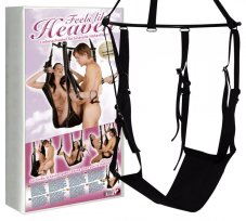 Erotic swing for unusual sex positions, with hand and foot cuffs Erotic swing for unusual sex positions, with hand and foot cuffs