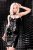 Latex dress with buckles and lacing on the neck
