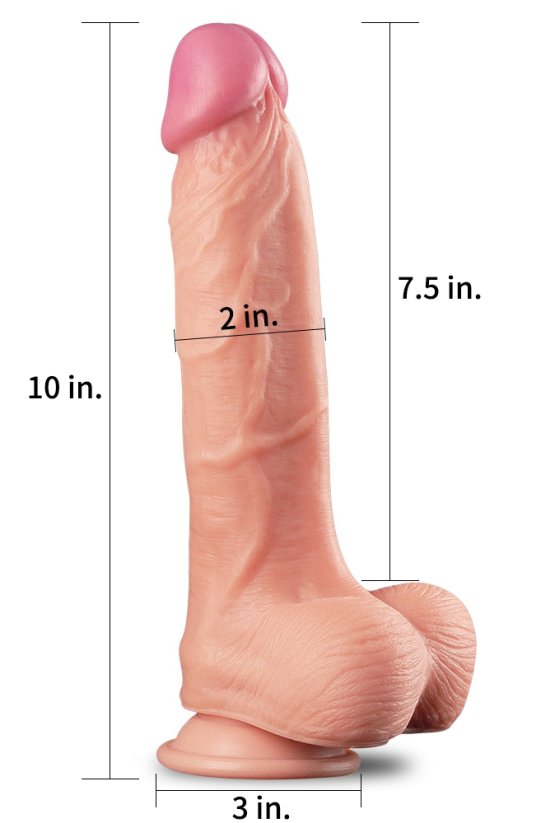 Realistic Dildo Uppy King Size Nature Cock 19 x 5 cm - gb33816