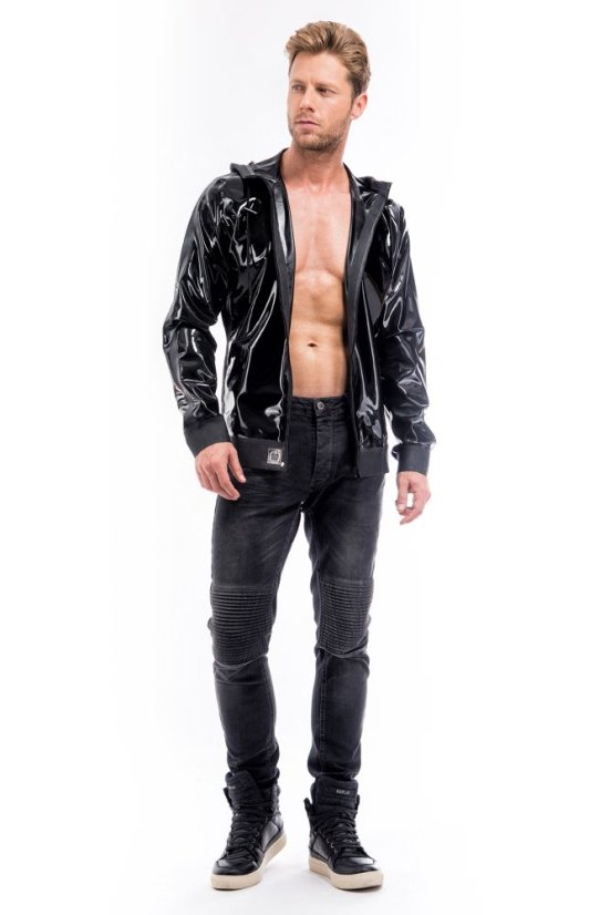 Latexová mikina s kapucňou a praktickými vreckami - kombinácia s nohavicami