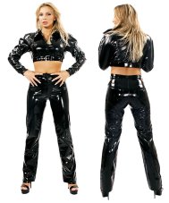 Dámske lakované džínsy