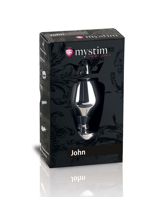 Kovový anální kolík pro elektrosex - John L - balení