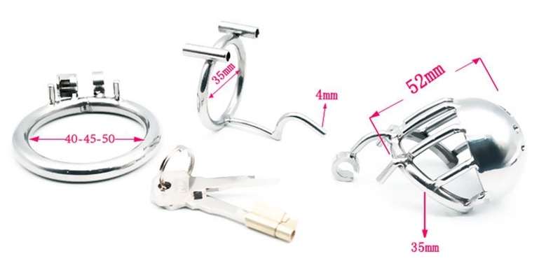 Kovový pás cudnosti Kidding Zone Bridge 5,2 x 3,5 cm - L (krúžok 5 cm)