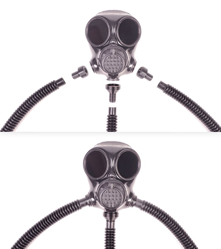 Plynová maska OM-90 celohlavová - snadné připojení hadic