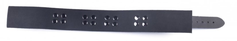 Kožený obojok "The Red" čierny