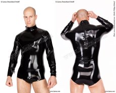 Latexové body s dlhými rukávmi a stojáčikom