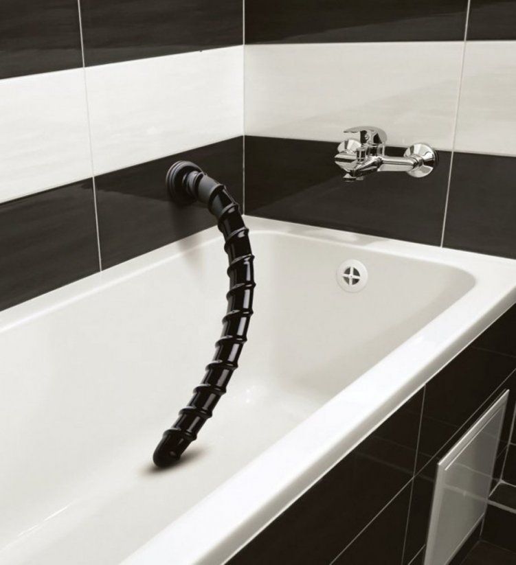 Černé dildo - Swirl Hose Snake (45 x 3,5 cm)