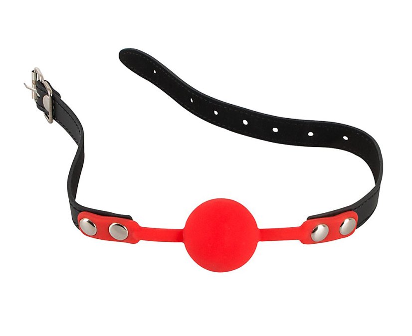 Červený silikonový roubík - detail