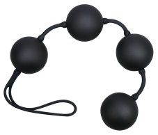 Velvet anal balls 23 x 3.5 cm black - gb24684