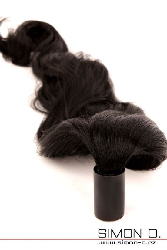 Vlasový chvost k latexovým maskám - čierny