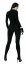 Elastický catsuit s chodidly a stojáčkem u krku (zip na zádech) - pohled zezadu