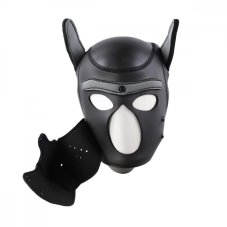 Neoprénová psia maska maskáč-čierna - gb15810
