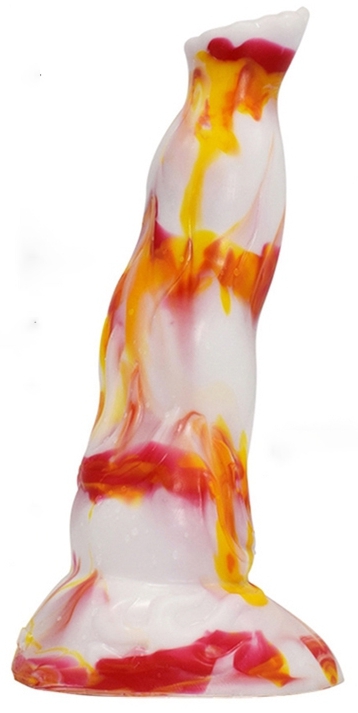 Dildo Lupkal 19 x 5,5 cm White-Orange - gb33549