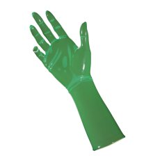 Latexové rukavice UniqDsn - transparentní olivově zelené