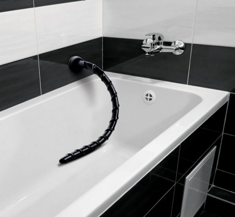 Černé dildo - Swirl Hose Snake (45 x 2,2 cm)