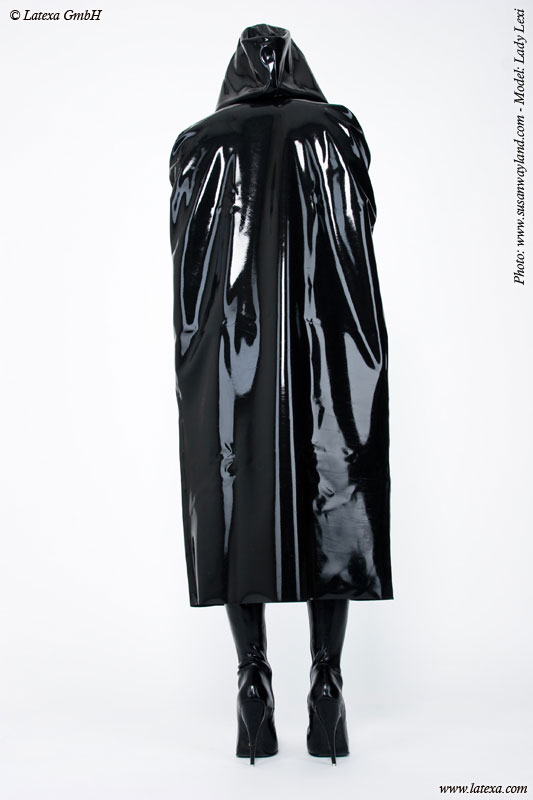 Latexová pláštenka bez rukávov - pohľad zozadu
