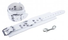 Kožené putá "The Red" biela - gb14003