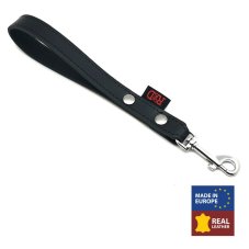 Krátke kožené vodítko s karabínou