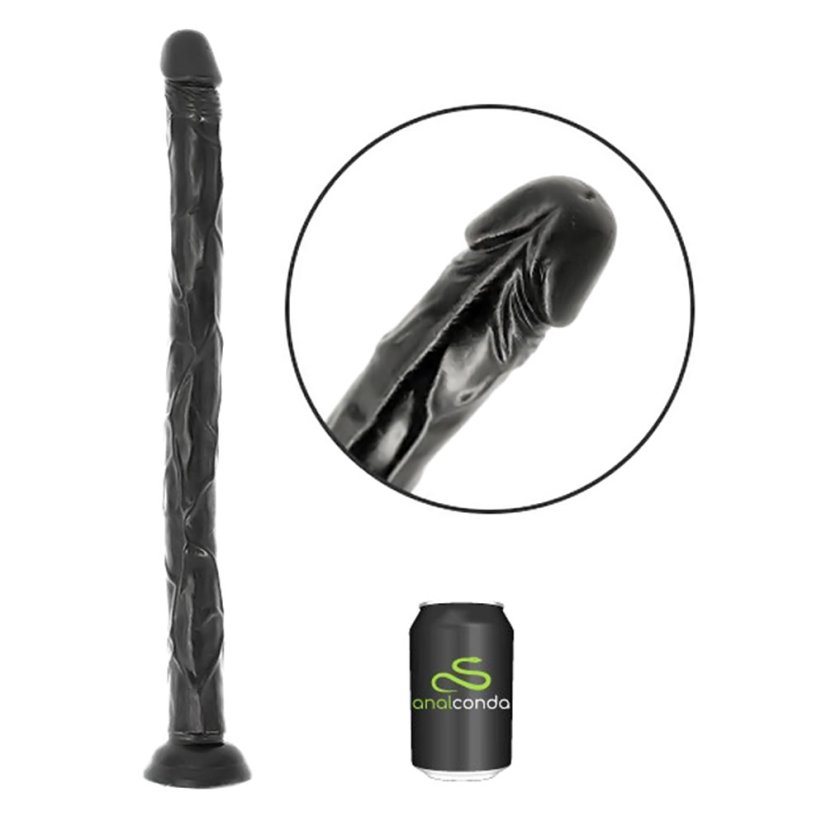 Dlouhé černé dildo - Death (46 x 3,5 cm)