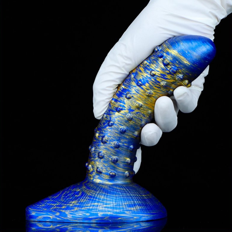 Dildo Fantasy Saperli 16 x 4,5 cm Blue-Gold - gb45076