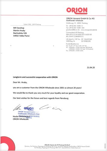 Orion - spolupráca od roku 2004