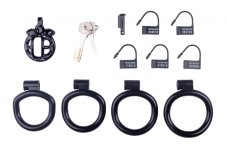 Pánský pás cudnosti - Lyfy černý (4 x 3,3 cm)