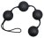 Velvet anal balls 23 x 3.5 cm black - gb24684