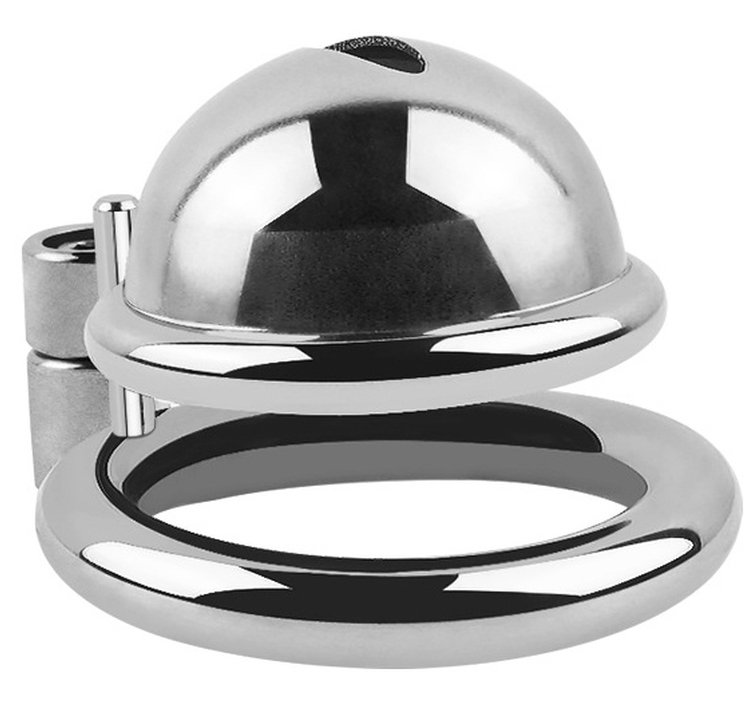 Kovový pás cudnosti Xtrem Lock 3,5 x 3,4 cm - M (kroužek 4,5 cm)