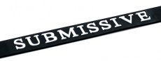 Silikónový obojok s nápisom SUBMISSIVE