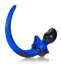 Anal plug - dog tail OB black-blue XL (12 x 7 cm) - gb10898