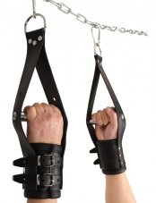 Leather hanging handcuffs Leather hanging handcuffs